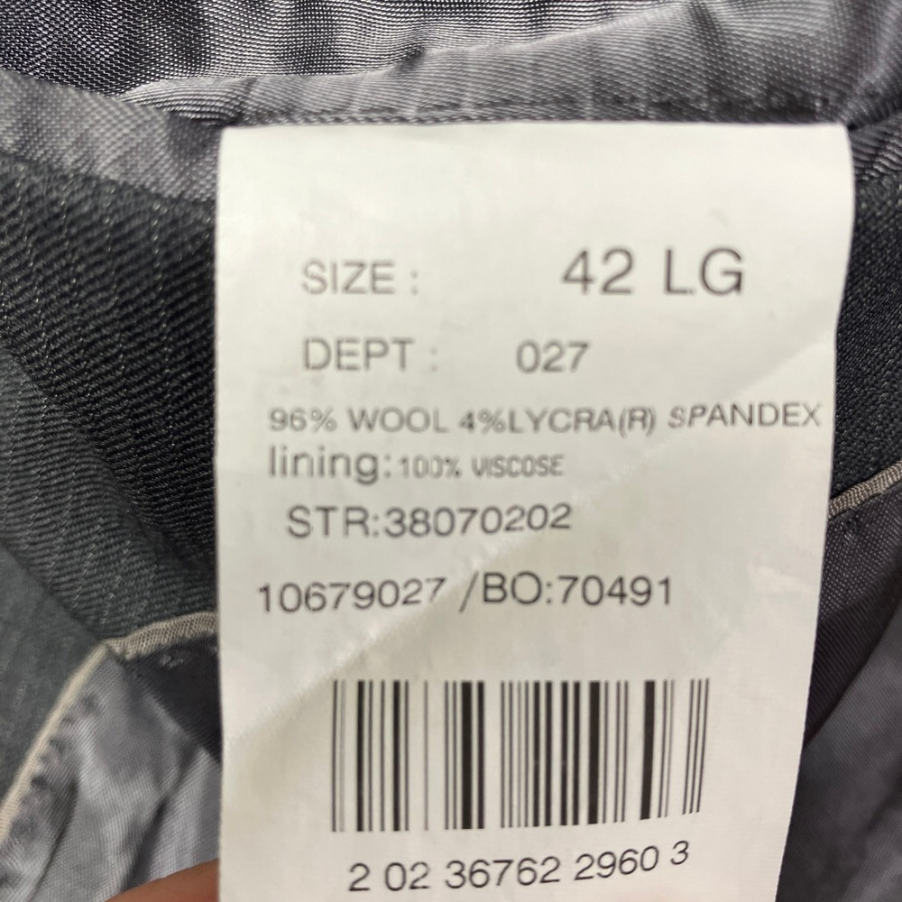 Brooks Brothers 346 Strech Wool Suit‎ Men's 42L 38x30 Gray Pinstripe 3-Button - Picture 5 of 16